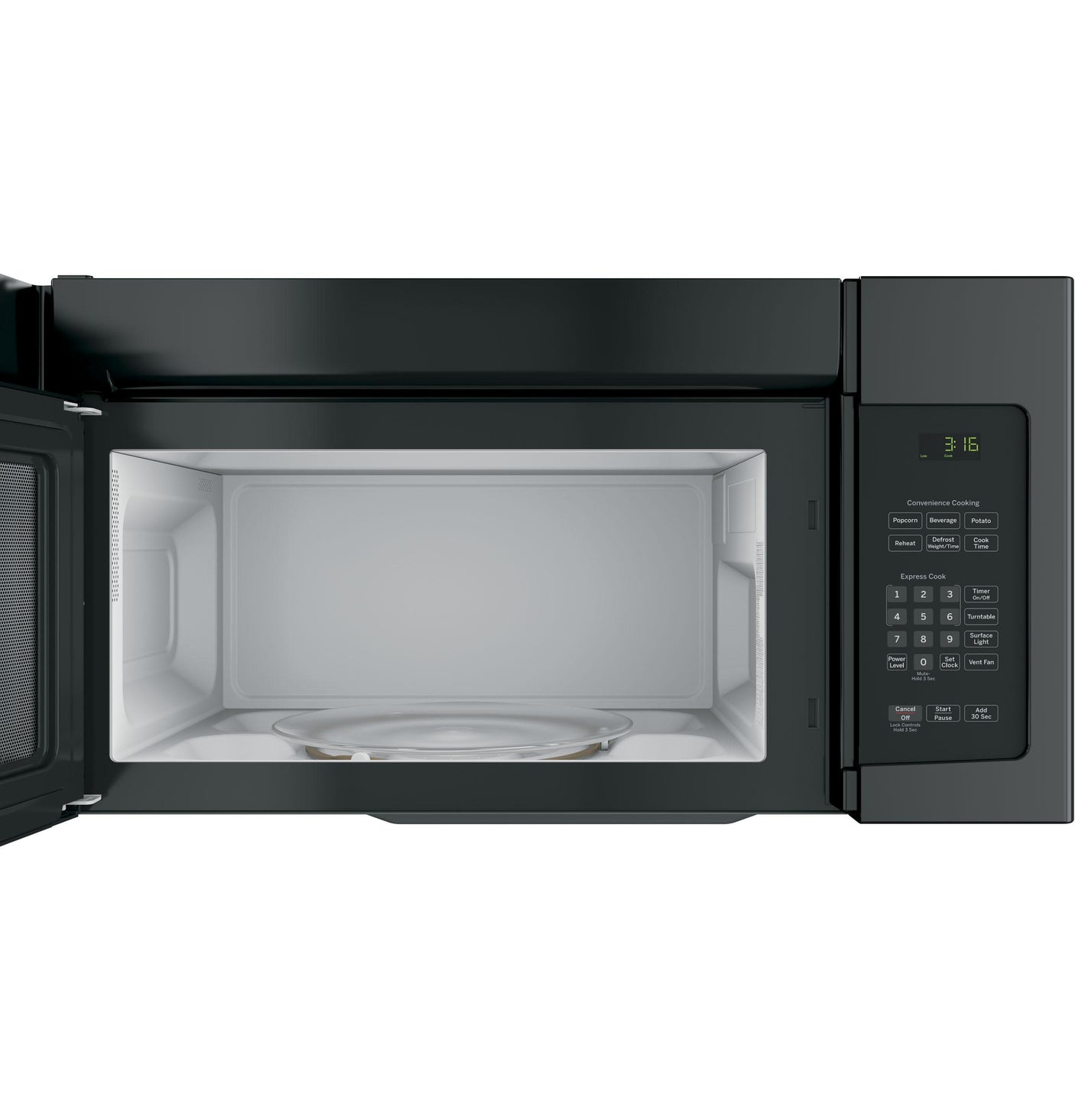 GE® 1.6 Cu. Ft. Over-the-Range Microwave Oven with Recirculating Venting