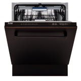 ZLINE 24" Tallac Series 3rd Rack Dishwasher with Traditional Handle, 51dBa (DWV-24) [Color: Black Stainless Steel]