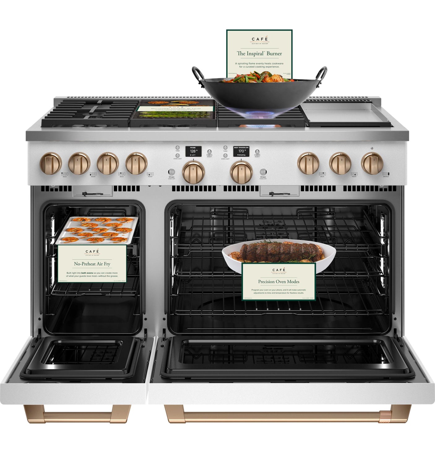 Café™ 48" Smart Dual-Fuel Commercial-Style Range with 6 Burners and Griddle (Natural Gas)