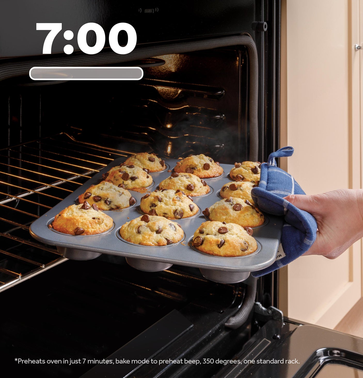 GE® 30" Slide-In Front-Control Convection Gas Range with No Preheat Air Fry and EasyWash™ Oven Tray