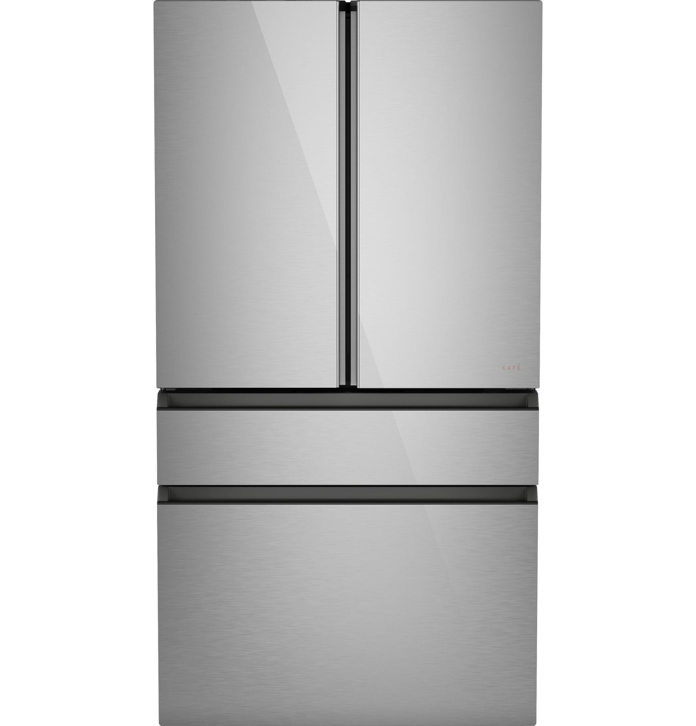 Café™ ENERGY STAR® 23.2 Cu. Ft. Smart Counter-Depth 4-Door French-Door Refrigerator in Platinum Glass With Dual-Dispense AutoFill Pitcher