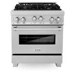 ZLINE 30" 4.0 cu. ft. Range with Gas Stove and Gas Oven in DuraSnow® Stainless Steel with Color Door Options (RGS-30) [Color: Blue Gloss]