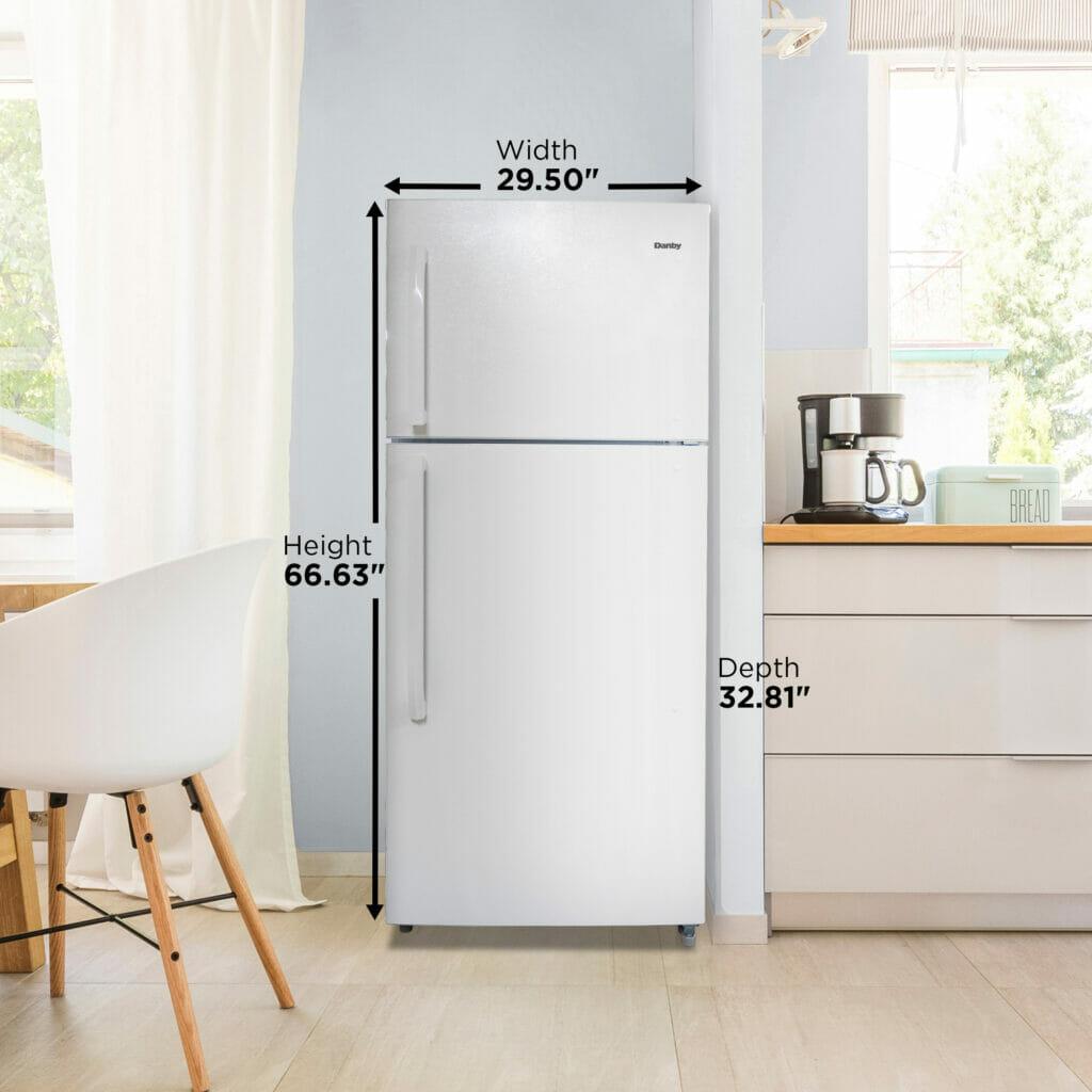 Danby 18.1 cu. ft. Apartment Size Fridge Top Mount in White