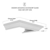 ZLINE Crown Molding Profile 2 for Wall Mount Range Hood (CM2-587/597-304)