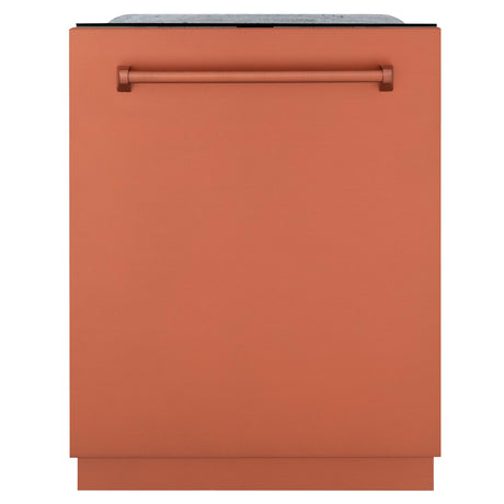 ZLINE 24" Monument Series 3rd Rack Top Touch Control Dishwasher with Stainless Steel Tub, 45dBa (DWMT-24) [Color: Copper]