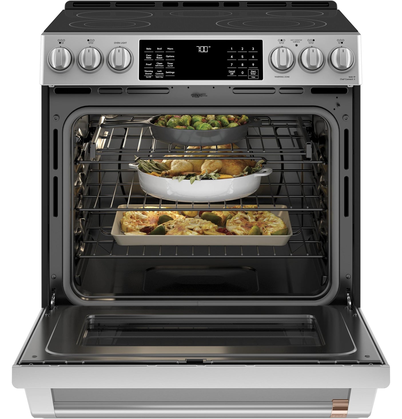 Café™ 30" Smart Slide-In, Front-Control, Radiant and Convection Range