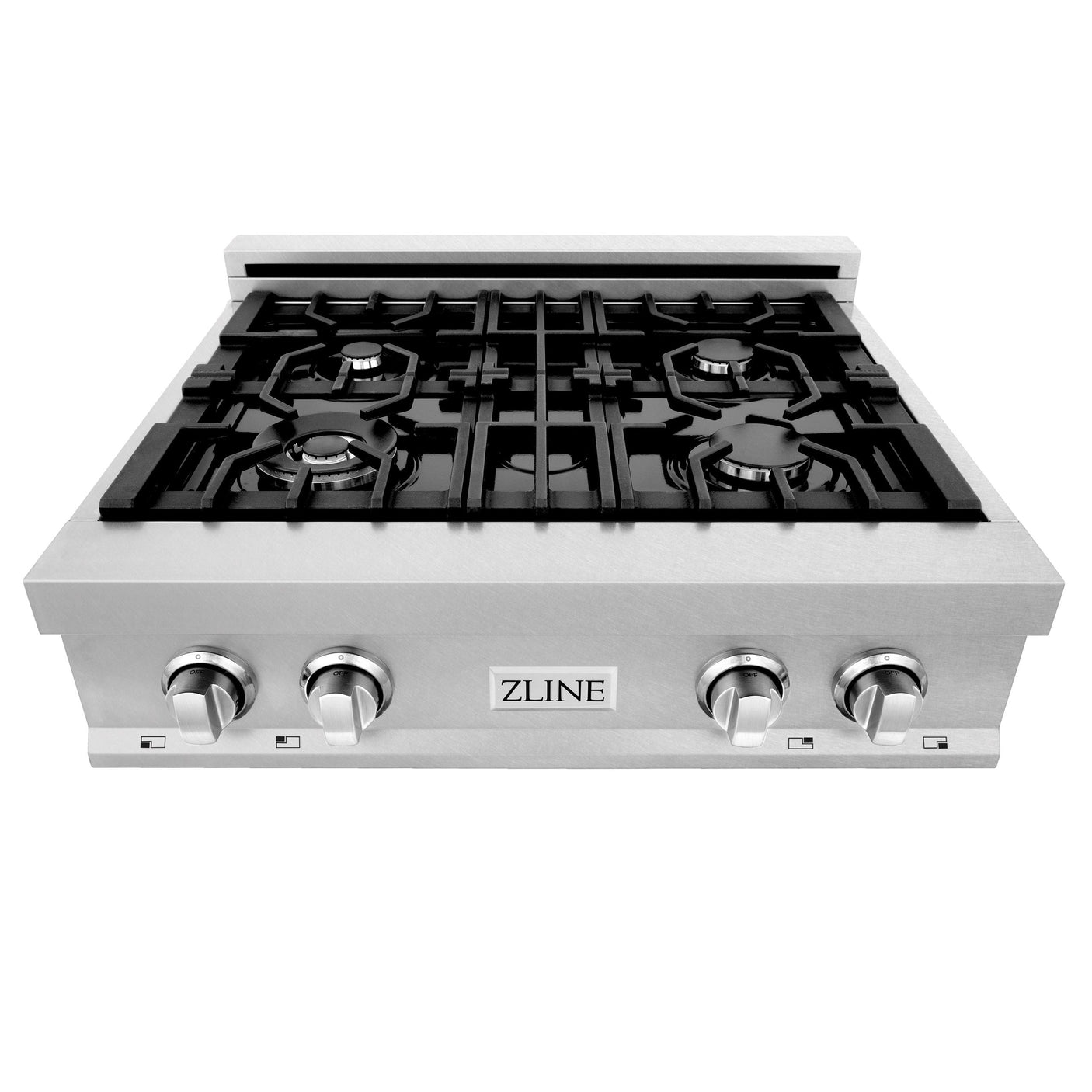 ZLINE 30" Porcelain Gas Stovetop in Fingerprint Resistant Stainless Steel with 4 Gas Burners (RTS-30) [Color: DuraSnow Stainless Steel]