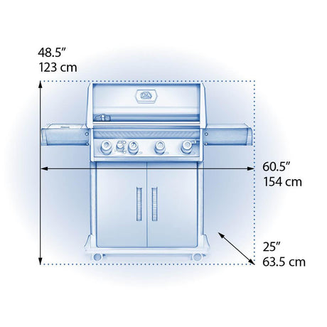 Rogue XT 525 SIB with Infrared Side Burner , Natural Gas, Stainless Steel