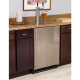 Marvel Built-In Indoor Twin Tap Beer Dispenser - Solid Panel Overlay Ready Door - Integrated Left Hinge