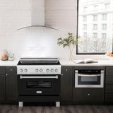 ZLINE 36" 4.6 cu. ft. Induction Range with a 5 Element Stove and Electric Oven (RAINDS-36) [Color: Black Matte]