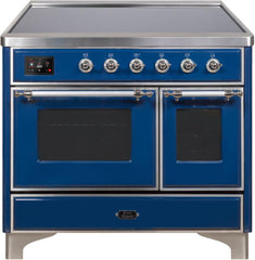 Majestic II 40 Inch Electric Freestanding Range in Blue with Chrome Trim