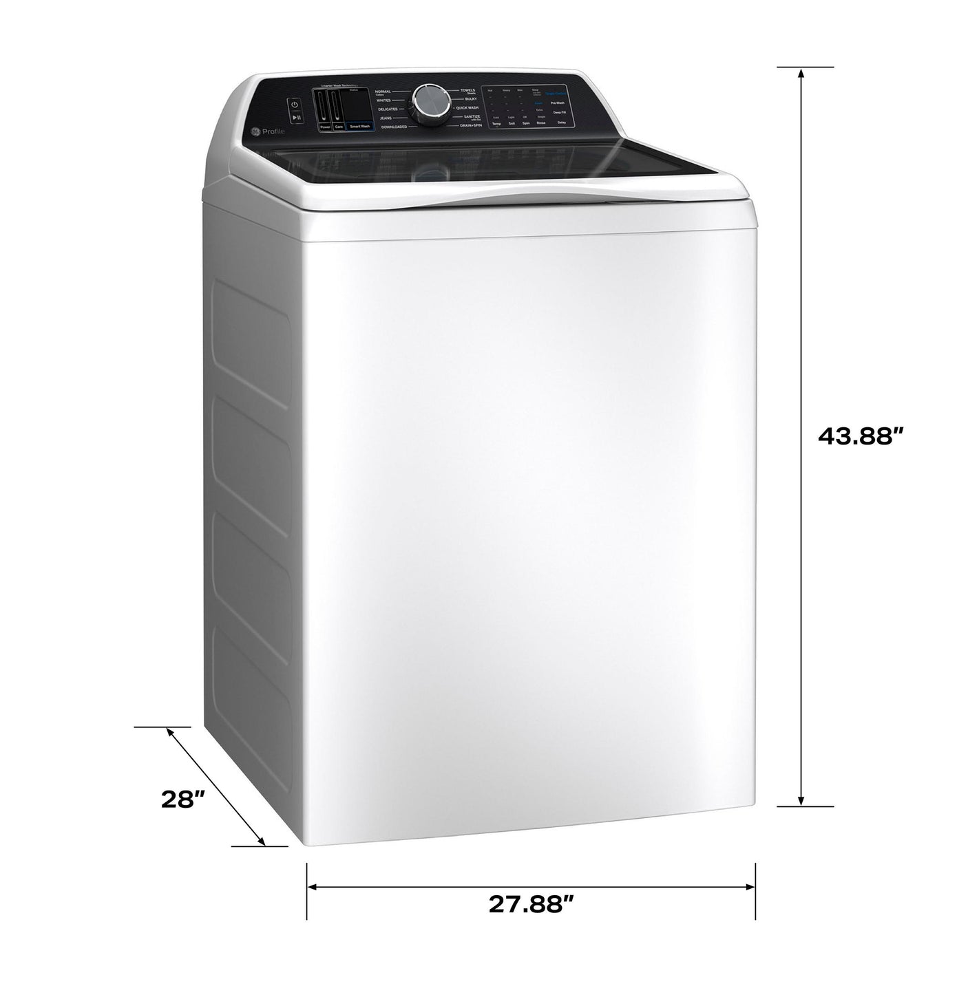 GE Profile™ ENERGY STAR® 5.4 cu. ft. Capacity Washer with Smarter Wash Technology and FlexDispense™