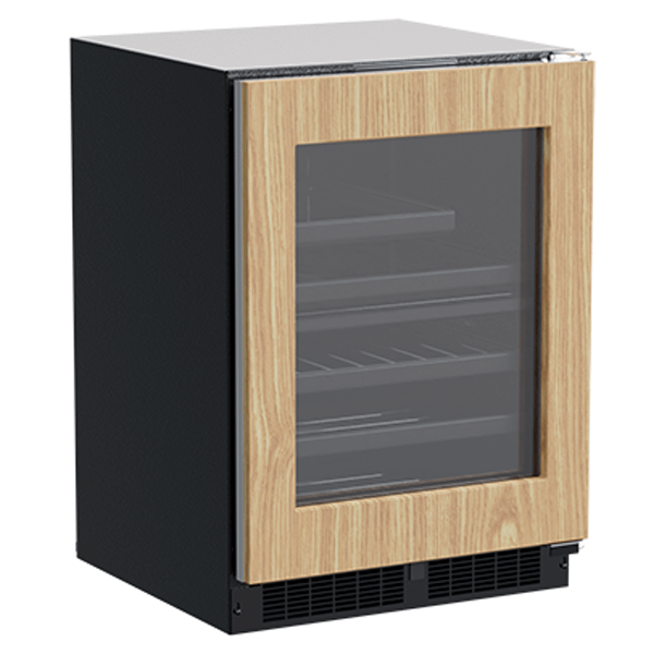 24-In Built-In Dual Zone Wine And Beverage Center with Door Style - Panel Ready Frame Glass