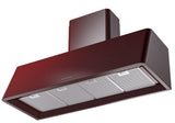 Nostalgie 48 Inch Burgundy Wall Mount Convertible Range Hood