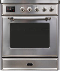 Majestic II 30 Inch Electric Freestanding Range in Stainless Steel with Chrome Trim