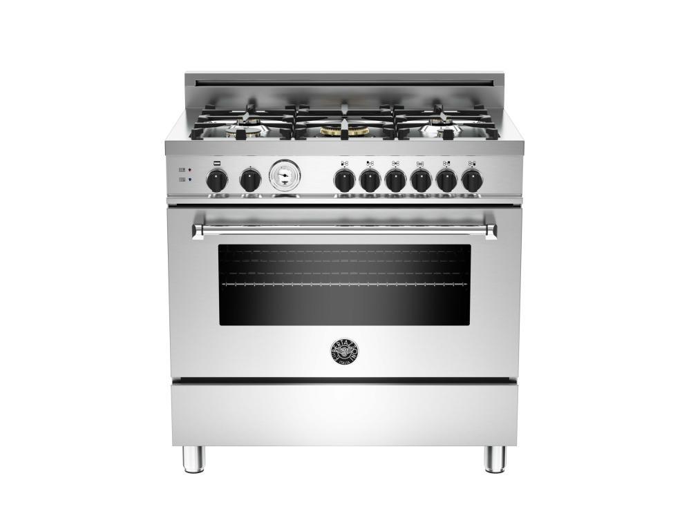 36 5-Burner, Gas Oven LP Stainless