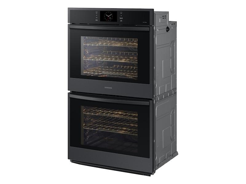 30" Double Wall Oven with Steam Cook in Matte Black Steel