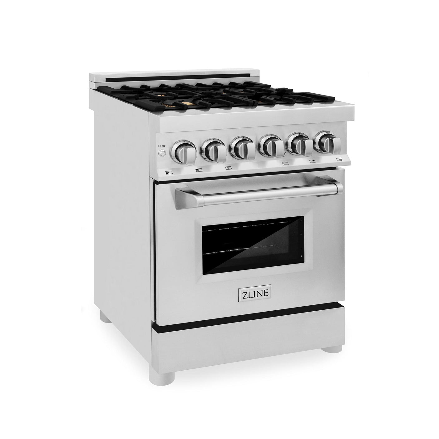 ZLINE 24 in. Professional Dual Fuel Range with Color Door Options (RA24) [Color: Blue Gloss]