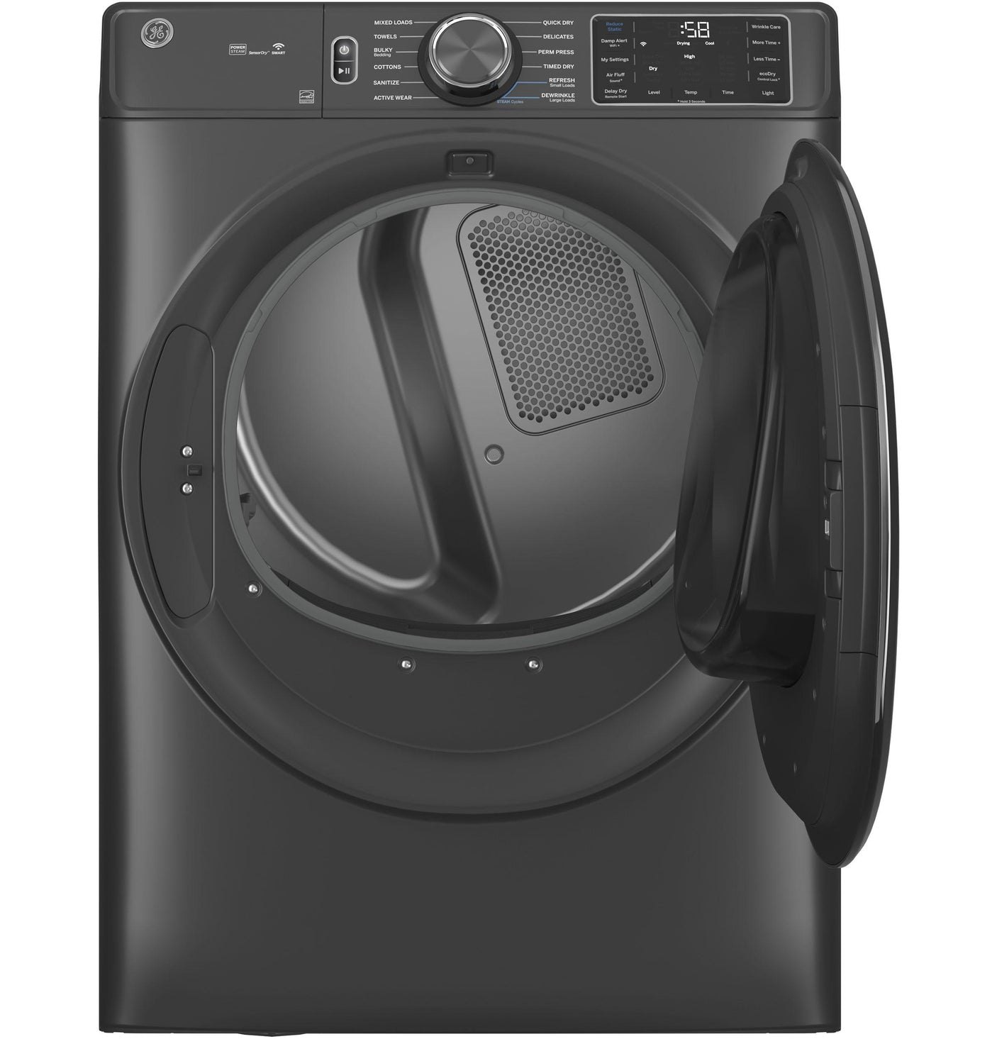 GE® ENERGY STAR® 7.8 cu. ft. Capacity Smart Front Load Electric Dryer with Steam and Sanitize Cycle