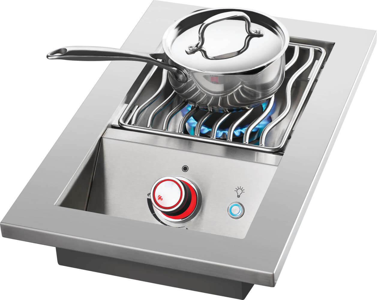 Built-in 700 Series Single Range Top Burner with Stainless Steel Cover , Natural Gas, Stainless Steel