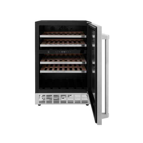 ZLINE 24" Monument Dual Zone 44-Bottle Wine Cooler in Stainless Steel (RWV-UD-24)