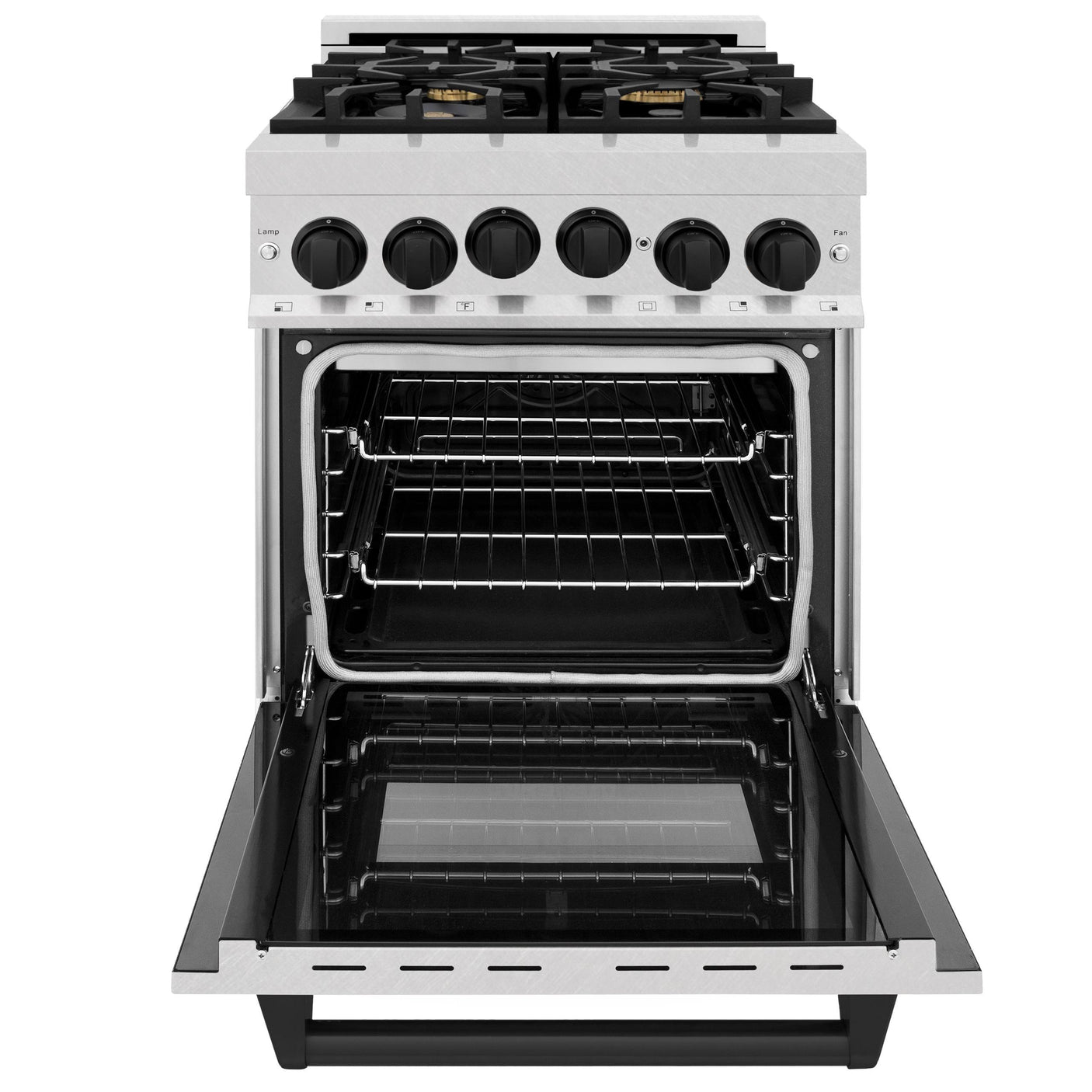 ZLINE Autograph Edition 24" 2.8 cu. ft. Range with Gas Stove and Gas Oven in DuraSnow Stainless Steel with Champagne Bronze Accents (RGSZ-SN-24) [Color: Champagne Bronze]