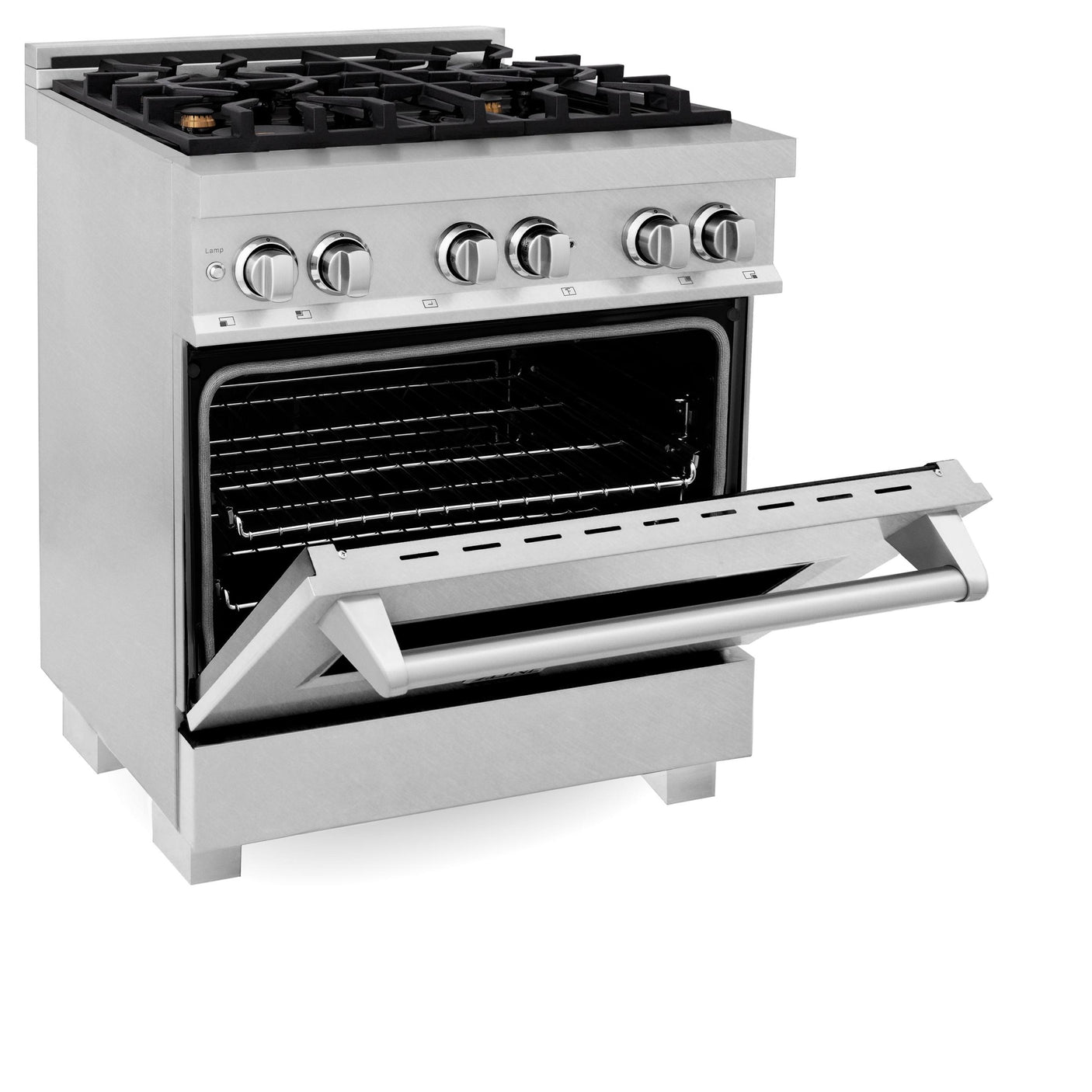 ZLINE 30 in. 4.0 cu. ft. Dual Fuel Range with Gas Stove and Electric Oven in All DuraSnow Stainless Steel with Color Door Options (RAS-SN-30) [Color: White Matte]