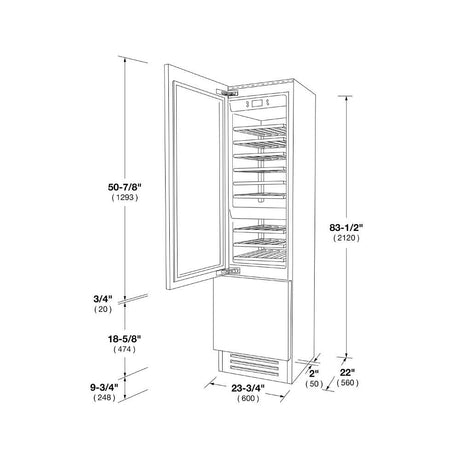 24" OVERLAY BUILT-IN WINE CELLAR - LEFT DOOR