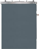 Majestic II 30 Inch Dual Fuel Natural Gas Freestanding Range in Blue Grey with Copper Trim