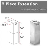 ZLINE 2-36 in. Chimney Extensions for 10 ft. to 12 ft. Ceilings (2PCEXT-697i/KECOMi-304)