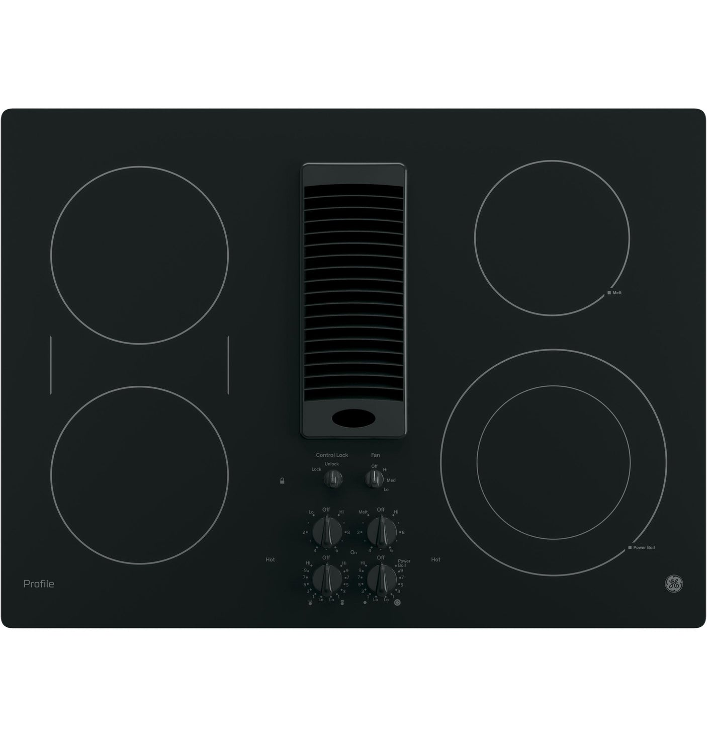 GE Profile™ 30" Downdraft Electric Cooktop