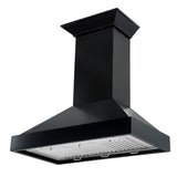 ZLINE Convertible Vent Wooden Wall Mount Range Hood in Black (KBCC)