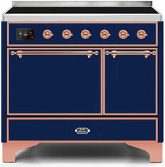 Majestic II 40 Inch Electric Freestanding Range in Blue with Copper Trim