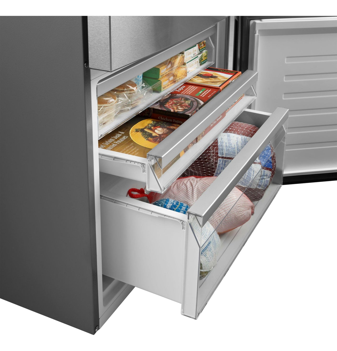 GE® ENERGY STAR® 17.7 Cu. Ft. Counter-Depth Bottom-Freezer Refrigerator