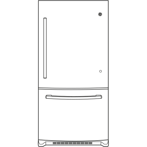 GE® ENERGY STAR® 21.0 Cu. Ft. Bottom-Freezer Refrigerator