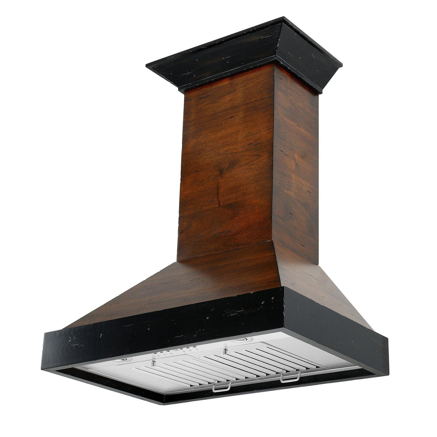 ZLINE Ducted Wooden Wall Mount Range Hood in Antigua and Walnut with Remote Motor (KBAR-RS)