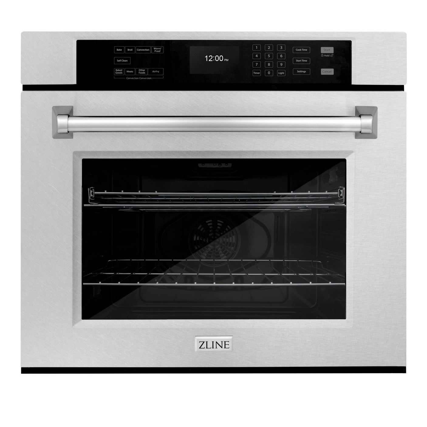 ZLINE 30 in. Professional True Convection Single Wall Oven with Air Fry and Self Clean in DuraSnow' Stainless Steel (WASS-30)