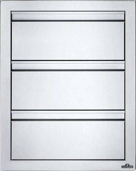 18 x 24 inch Triple Drawer, Stainless Steel