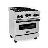 ZLINE Autograph Edition 30" 4.0 cu. ft. Range with Gas Stove and Gas Oven in Stainless Steel with Accents (RGZ-30) [Color: Matte Black]