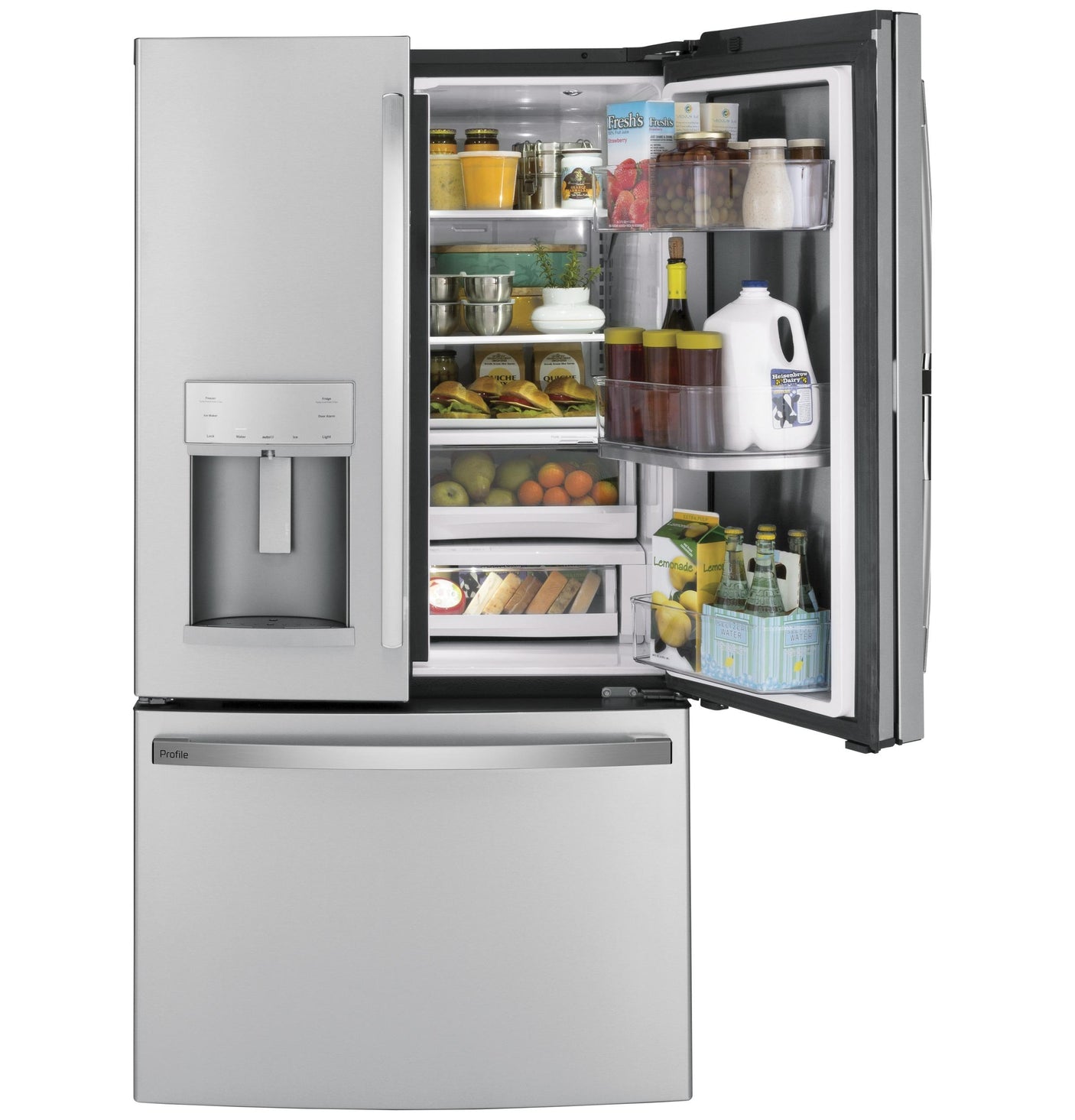 GE Profile™ 27.7 Cu. Ft. Fingerprint Resistant French-Door Refrigerator with Door In Door and Hands-Free AutoFill