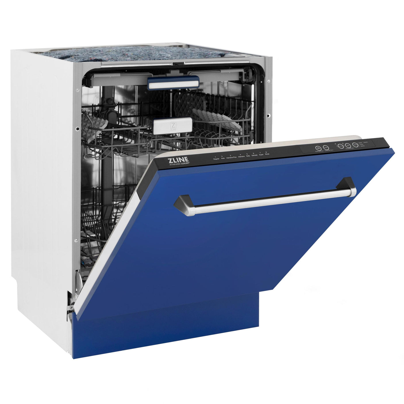 ZLINE 24" Tallac Series 3rd Rack Dishwasher with Traditional Handle, 51dBa (DWV-24) [Color: Blue Matte]