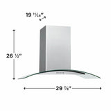 Frigidaire 30" Glass Canopy Wall-Mount Hood