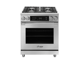 Dual Fuel Pro Range, Silver Stainless Steel, Liquid Propane