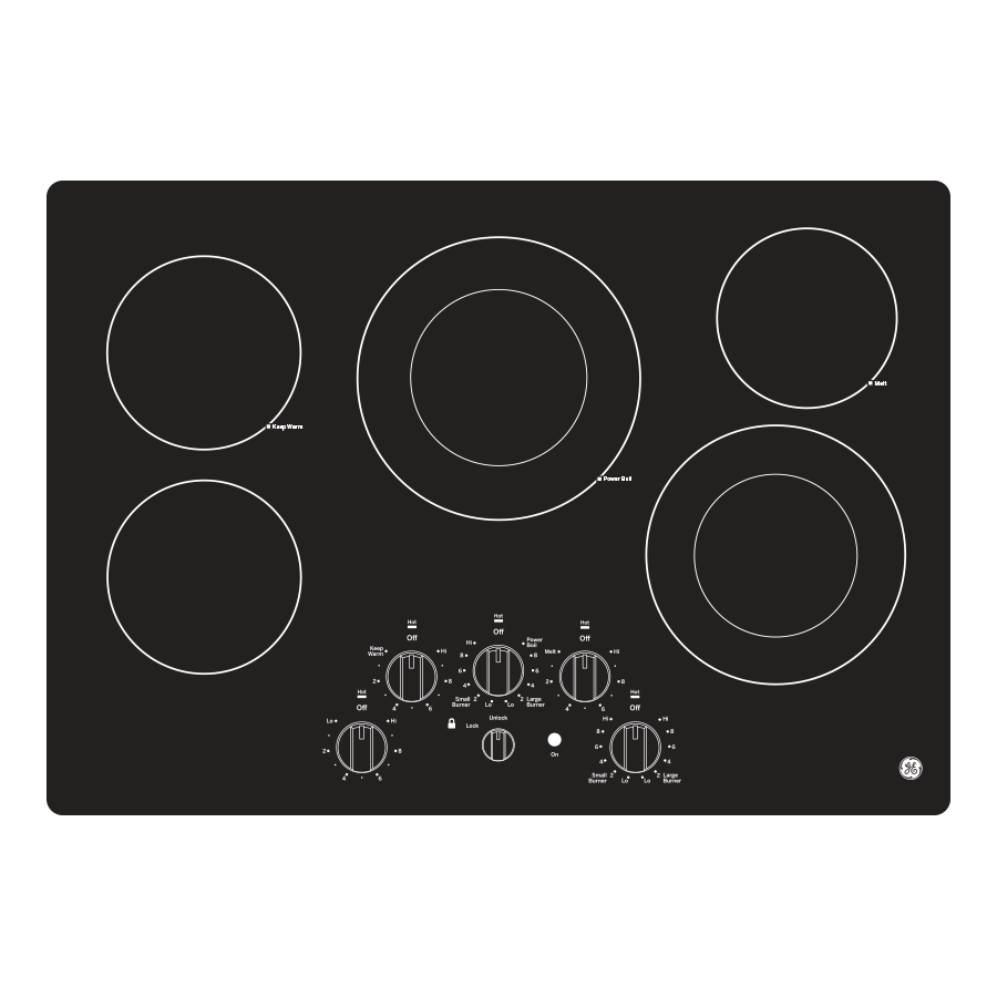 GE® 30" Built-In knob Control Electric Cooktop