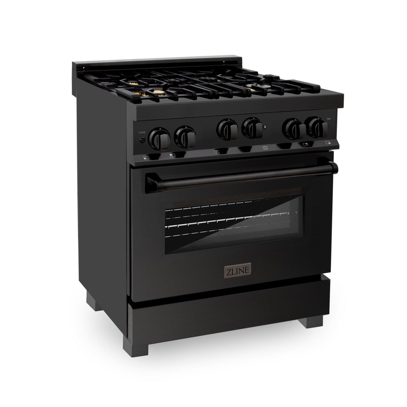 ZLINE 30" 4.0 cu. ft. Range with Gas Stove and Gas Oven in Black Stainless Steel (RGB-30) [Color: Black Stainless Steel]