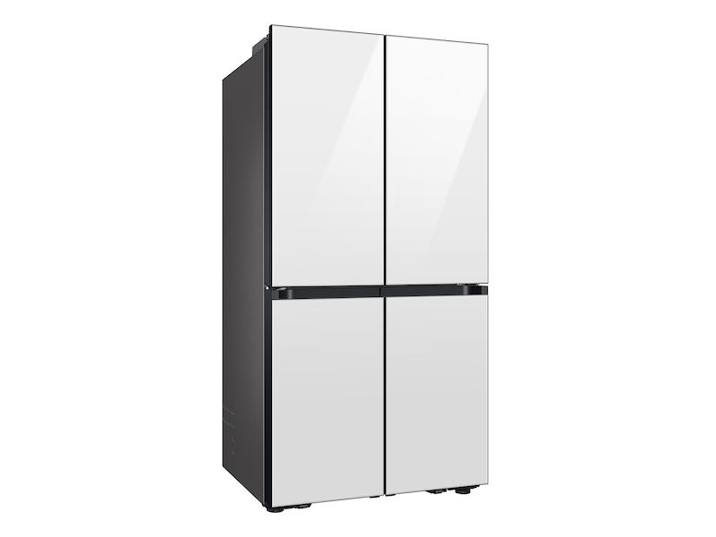 Bespoke 29 cu. ft. 4-Door Flex™ Refrigerator with Beverage Center™ & Customizable Door Panels in White Glass