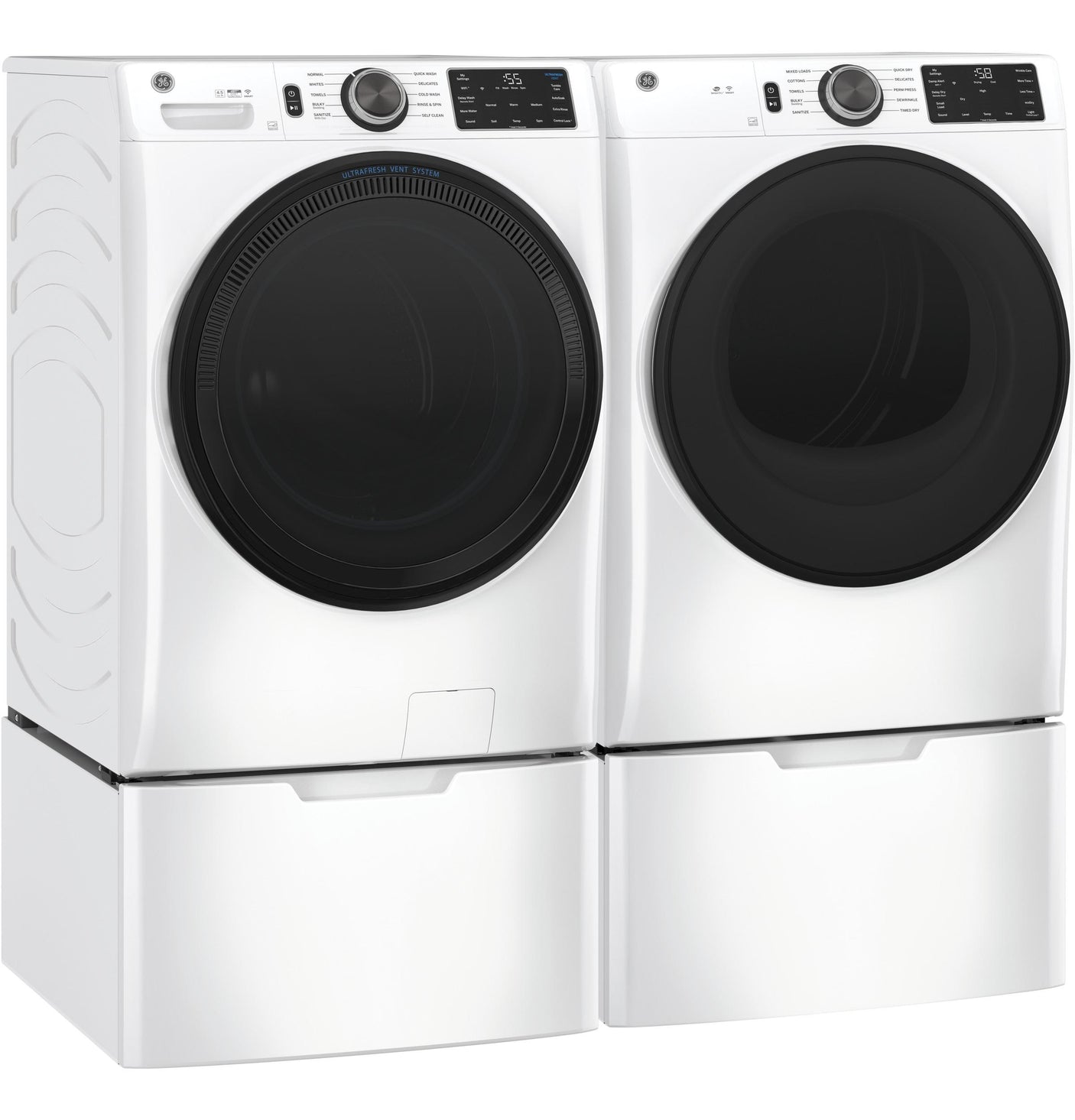 GE® ENERGY STAR® 7.8 cu. ft. Capacity Smart Front Load Electric Dryer with Sanitize Cycle