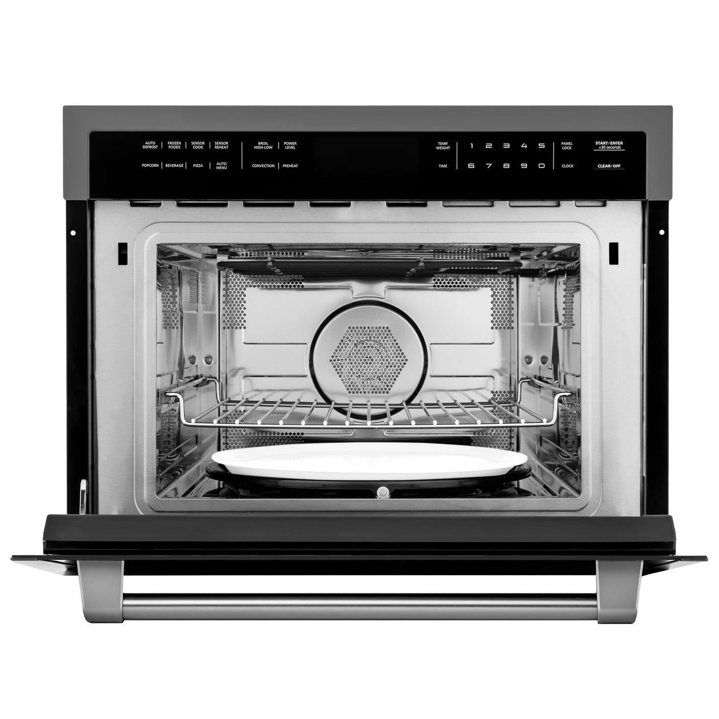 ZLINE 24 in. Built-in Convection Microwave Oven in Stainless Steel with Speed and Sensor Cooking (MWO-24) [Color: Black Stainless Steel]