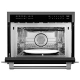 ZLINE 24 in. Built-in Convection Microwave Oven in Stainless Steel with Speed and Sensor Cooking (MWO-24) [Color: Black Stainless Steel]