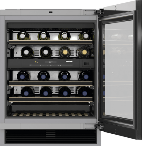 KWT 6322 UG - Built-under wine storage unit with FlexiFrame and Push2open for greater versatility and top-quality design.